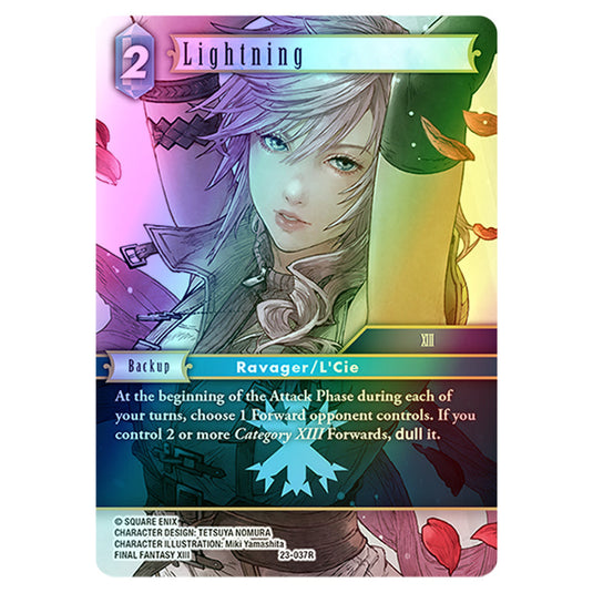 Lightning 23-037Ra card from the Final Fantasy set Hidden Trials