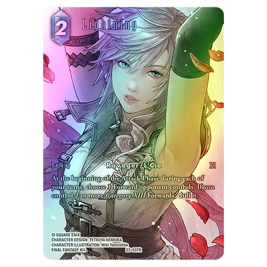 Lightning 23-037Rb card from the Final Fantasy set Hidden Trials