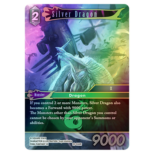 Silver Dragon 23-044Ra card from the Final Fantasy set Hidden Trials