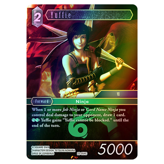 Yuffie 23-054C card from the Final Fantasy set Hidden Trials