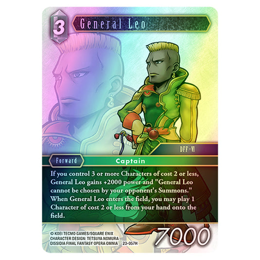 General Leo 23-057H card from the Final Fantasy set Hidden Trials