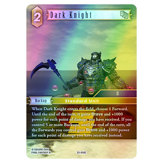 Dark Knight 23-058C card from the Final Fantasy set Hidden Trials