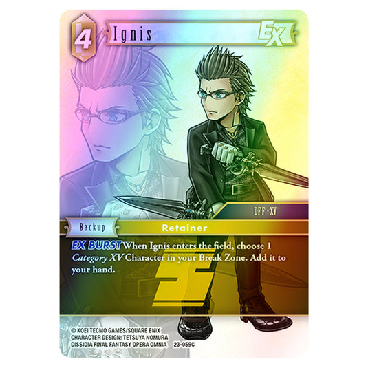 Ignis 23-059C card from the Final Fantasy set Hidden Trials