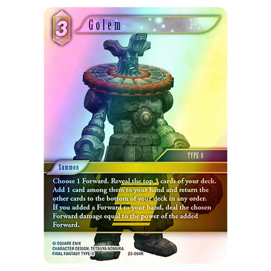 Golem 23-064R card from the Final Fantasy set Hidden Trials