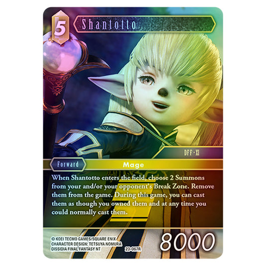 Shantotto 23-067R card from the Final Fantasy set Hidden Trials