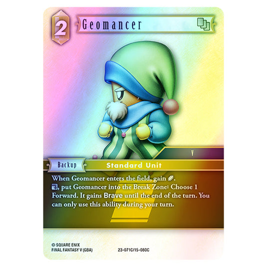 Geomancer 23-071C card from the Final Fantasy set Hidden Trials