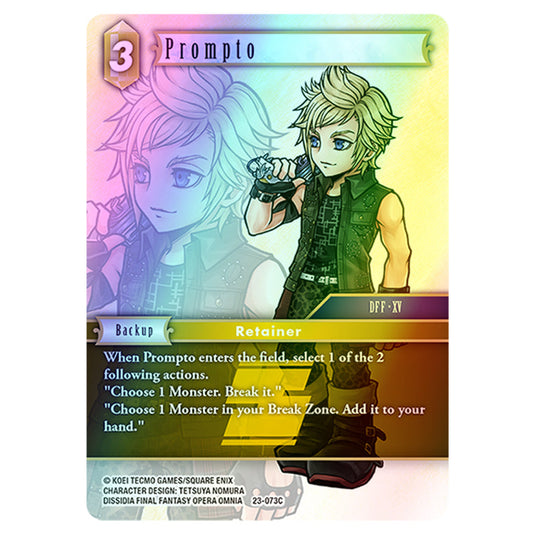 Prompto 23-073C card from the Final Fantasy set Hidden Trials