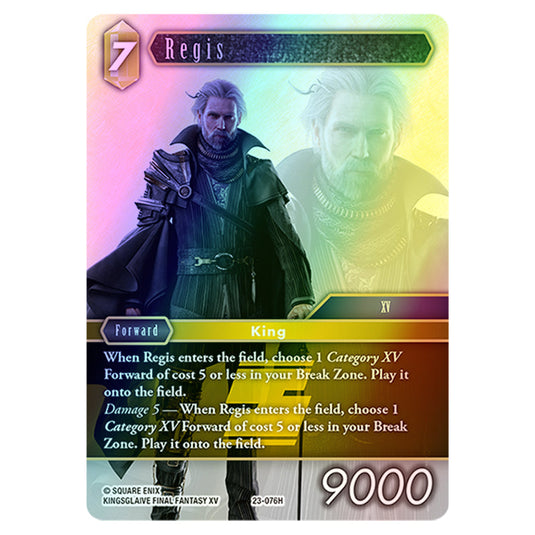 Regis 23-076H card from the Final Fantasy set Hidden Trials