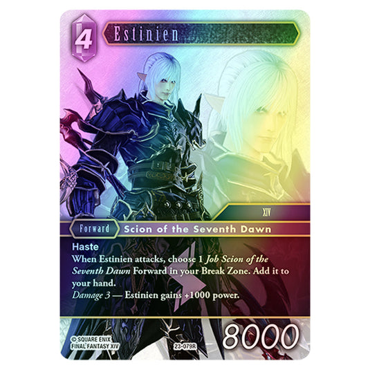 Estinien 23-079R card from the Final Fantasy set Hidden Trials