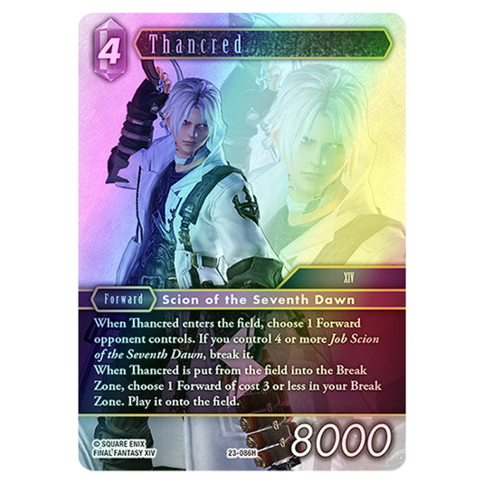 Thancred 23-086H card from the Final Fantasy set Hidden Trials