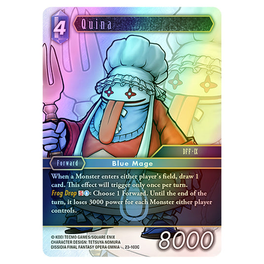 Quina 23-103C card from the Final Fantasy set Hidden Trials