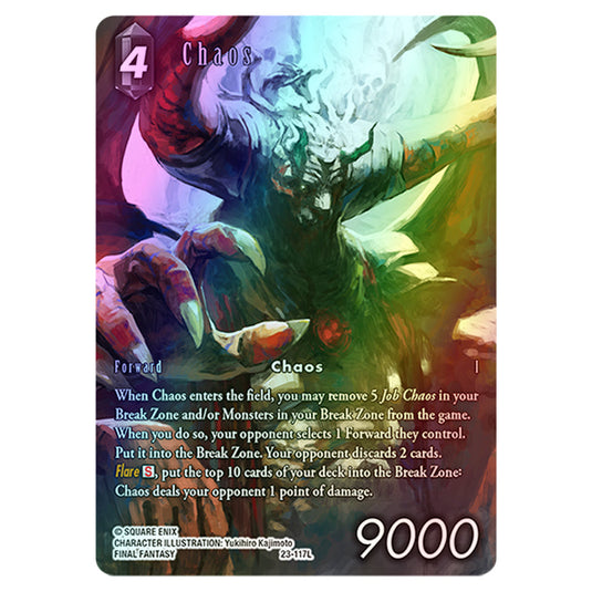 Chaos 23-117Lb card from the Final Fantasy set Hidden Trials