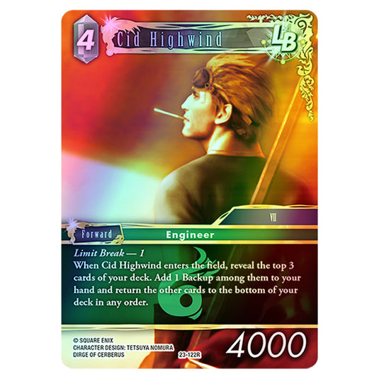 Cid Highwind 23-122R card from the Final Fantasy set Hidden Trials