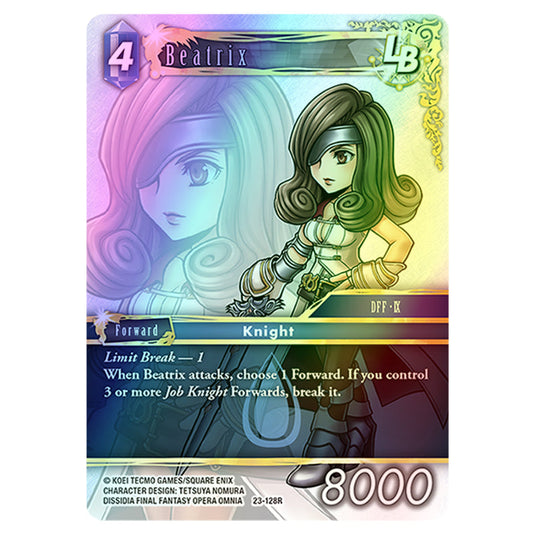 Beatrix 23-128R card from the Final Fantasy set Hidden Trials