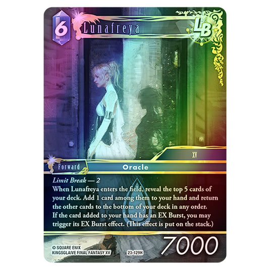 Lunafreya 23-129H card from the Final Fantasy set Hidden Trials