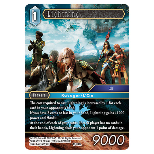 This is the Lightning card from Final Fantasy - Hidden Trials.