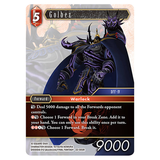 This is the Golbez card from Final Fantasy - Hidden Trials.