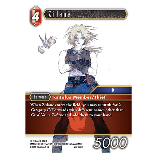 This is the Zidane card from Final Fantasy - Hidden Trials.