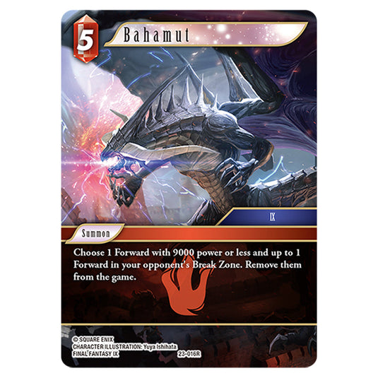 This is the Bahamut card from Final Fantasy - Hidden Trials.