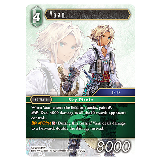 This is the Vaan card from Final Fantasy - Hidden Trials.