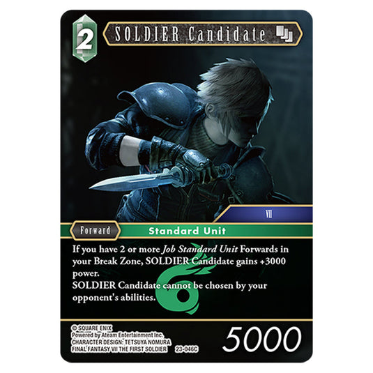 This is the SOLDIER Candidate card from Final Fantasy - Hidden Trials.