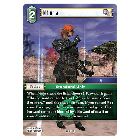 This is the Ninja card from Final Fantasy - Hidden Trials.