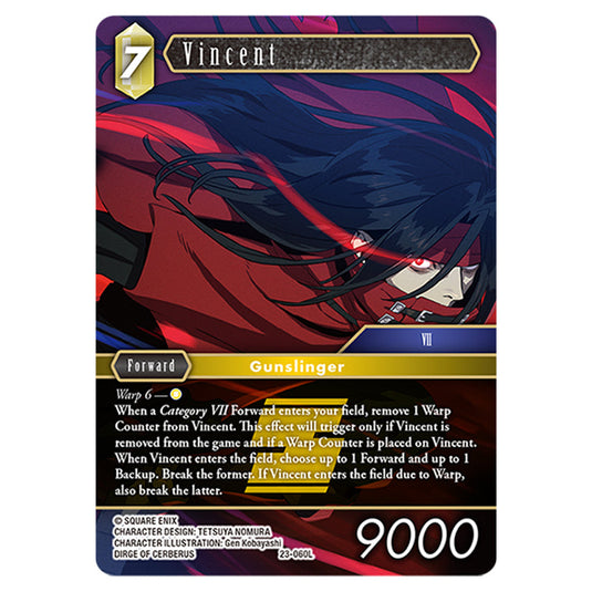 This is the Vincent card from Final Fantasy - Hidden Trials.