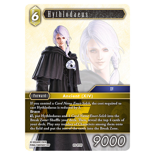 This is the Hythlodaeus card from Final Fantasy - Hidden Trials.