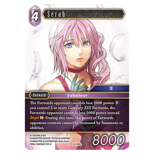 This is the Serah card from Final Fantasy - Hidden Trials.