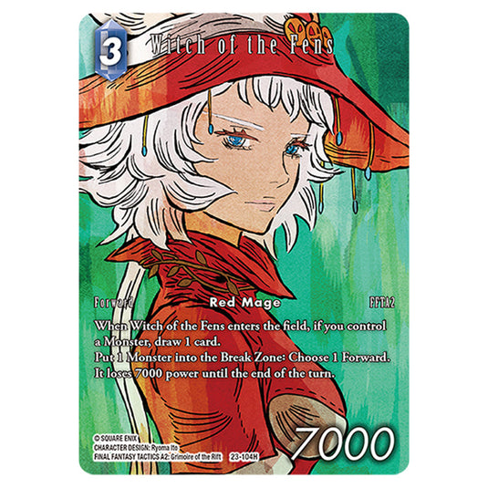 This is the Witch of the Fens card from Final Fantasy - Hidden Trials.