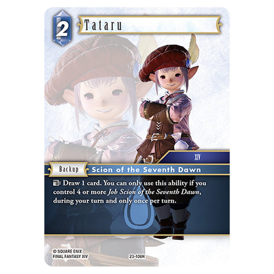 This is the Tataru card from Final Fantasy - Hidden Trials.