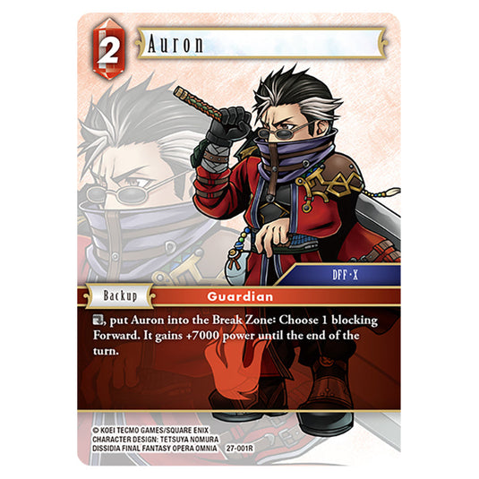 Auron 27-001R card from the Final Fantasy set Journey of Discovery
