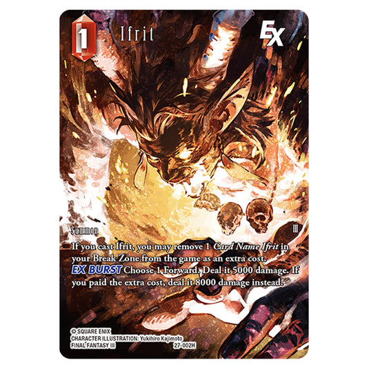 Ifrit 27-002H-a card from the Final Fantasy set Journey of Discovery