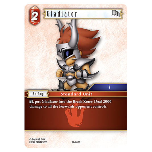 Gladiator 27-008C card from the Final Fantasy set Journey of Discovery