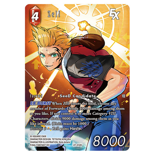 Zell 27-012H-a card from the Final Fantasy set Journey of Discovery
