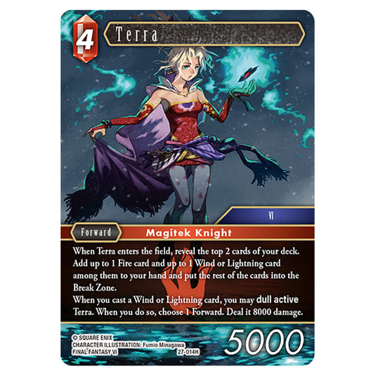 Terra 27-014H card from the Final Fantasy set Journey of Discovery