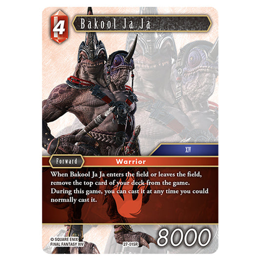 Bakool Ja Ja 27-015R card from the Final Fantasy set Journey of Discovery