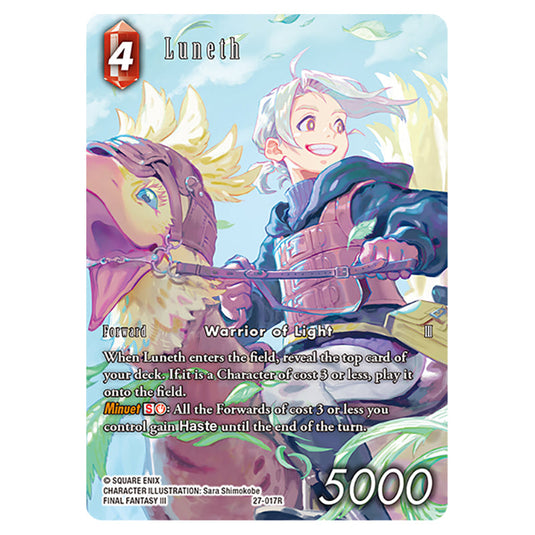 Luneth 27-017R-a card from the Final Fantasy set Journey of Discovery