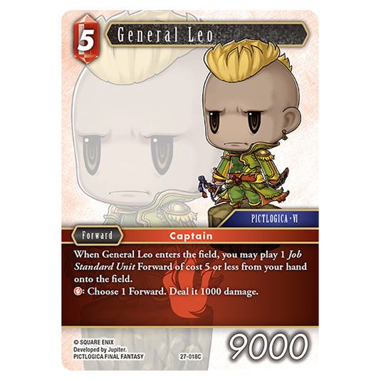 General Leo 27-018C card from the Final Fantasy set Journey of Discovery