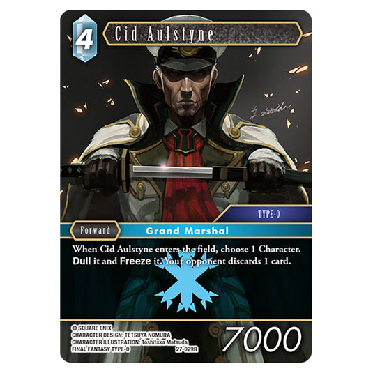 Cid Aulstyne 27-029R card from the Final Fantasy set Journey of Discovery