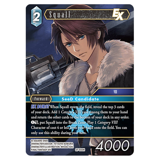 Squall 27-030H card from the Final Fantasy set Journey of Discovery