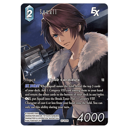Squall 27-030H-a card from the Final Fantasy set Journey of Discovery