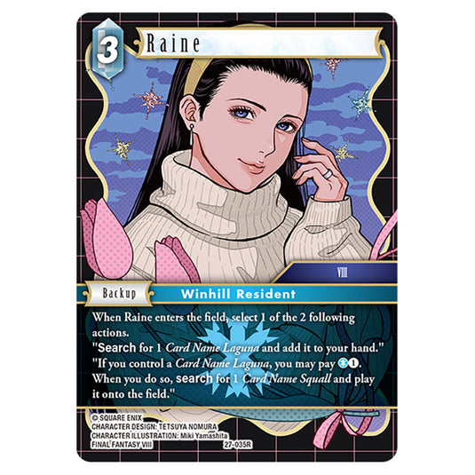 Raine 27-035R card from the Final Fantasy set Journey of Discovery