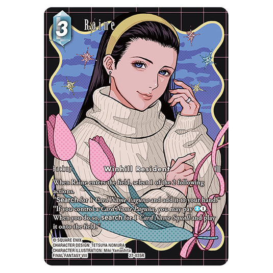 Raine 27-035R-a card from the Final Fantasy set Journey of Discovery