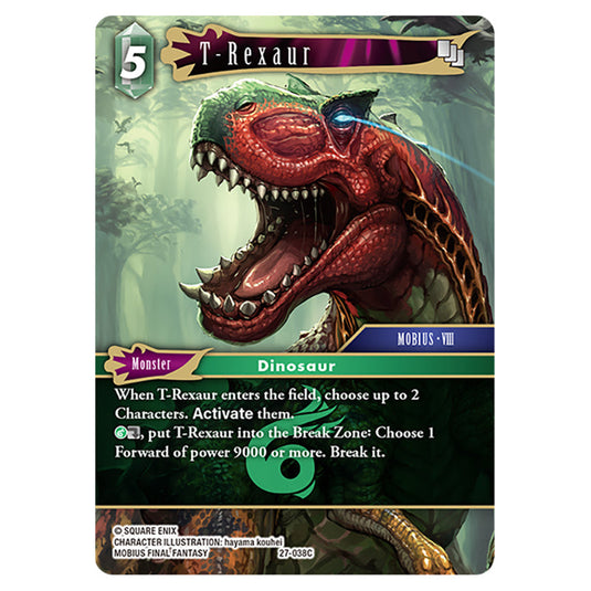 T-Rexaur 27-038C card from the Final Fantasy set Journey of Discovery
