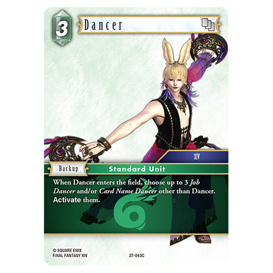 Dancer 27-043C card from the Final Fantasy set Journey of Discovery