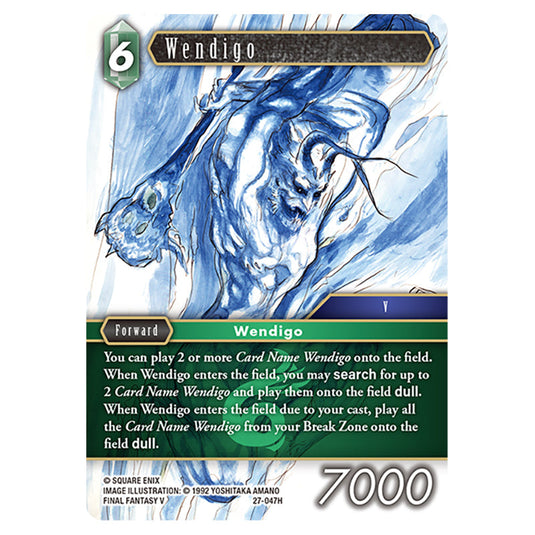 Wendigo 27-047H card from the Final Fantasy set Journey of Discovery