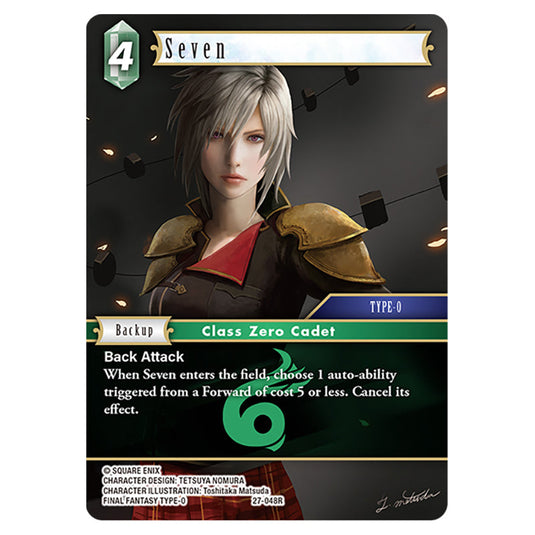 Seven 27-048R card from the Final Fantasy set Journey of Discovery