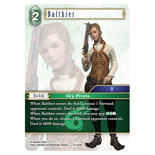 Balthier 27-049R card from the Final Fantasy set Journey of Discovery