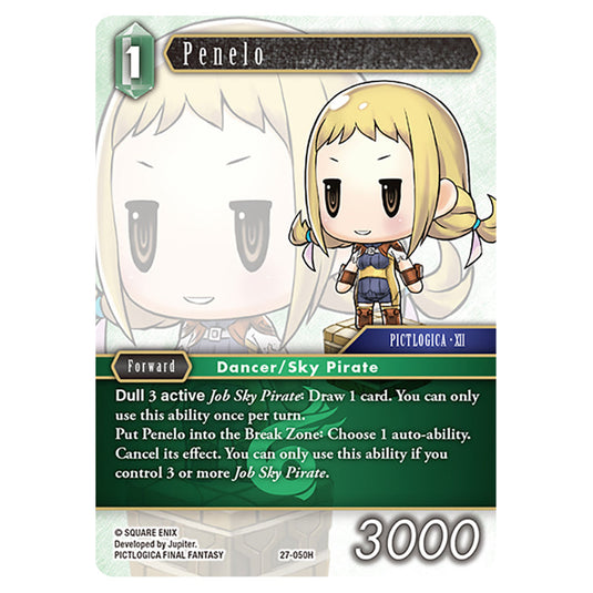 Penelo 27-050H card from the Final Fantasy set Journey of Discovery